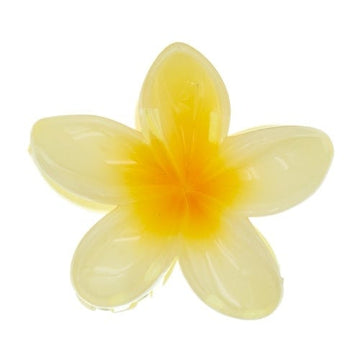 Haarklem glanzende bloem geel