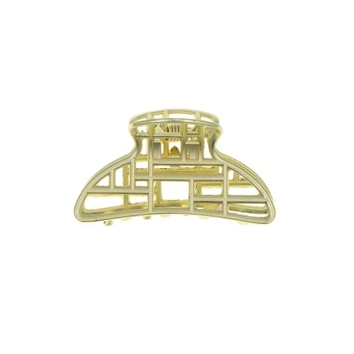 Haarklem goudkleurig klein rechthoeken voor dun haar.