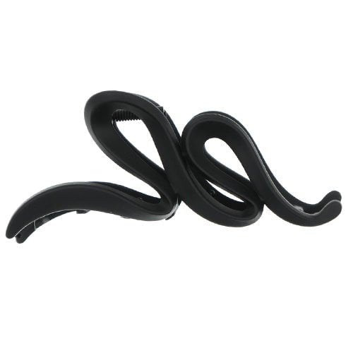 Haarklem swirl zwart
