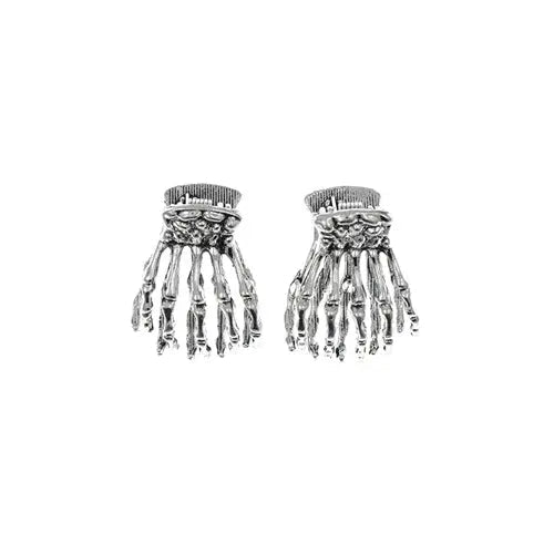 Haarklemmetjes Halloween hand bone voor dun haar.