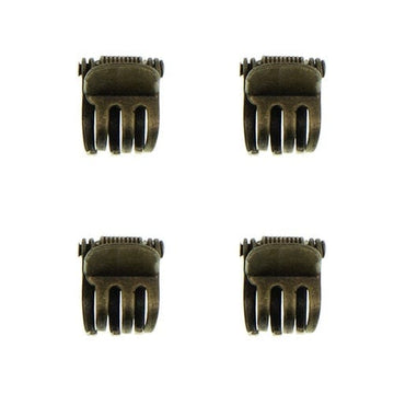 Metalen haarklemmetjes klein bronskleurig voor dun haar.