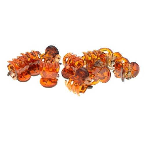 Mini haarklemmetjes bruin voor dun haar.