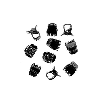 Haarklemmetjes kunststof mini zwart voor dun haar.