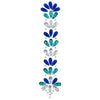 Haarkristallen sticker 54 stuks druppel transparant/blauw
