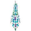 Haarkristallen sticker 60 stuks parelmoer/blauw