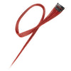 Haarlok met een clip large in de kleur rood