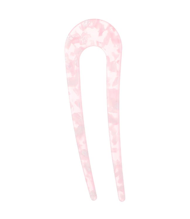 Haarpin U vorm kunststof roze