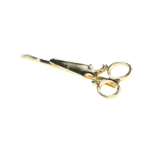 Haarschuifje vintage schaar goudkleurig