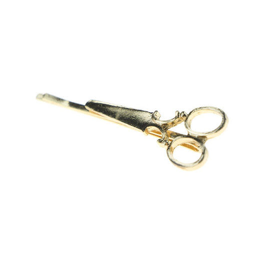 Haarschuifje vintage schaar goudkleurig