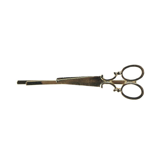 Haarschuifje vintage schaar goudkleurig