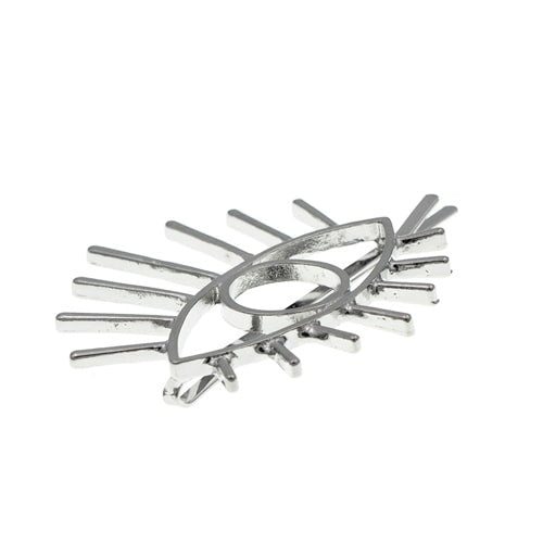 Haarschuifje zilverkleurige oog