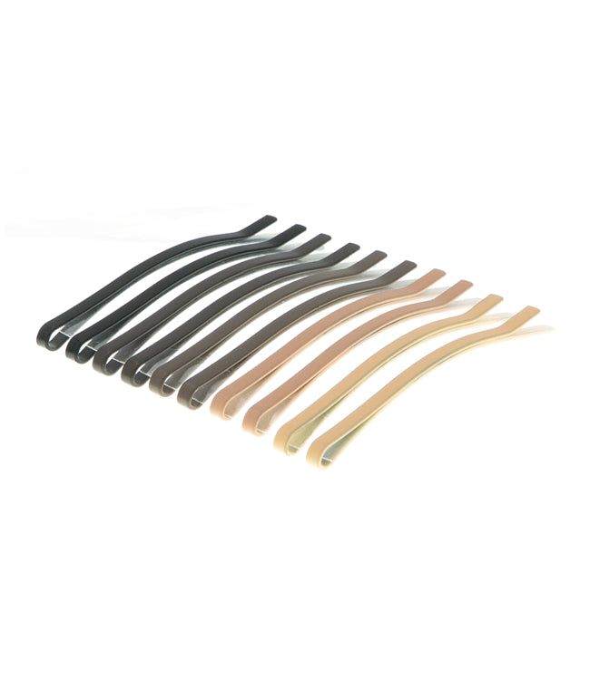 Haarschuifjes beige/bruin/zwart recht 10 stuks