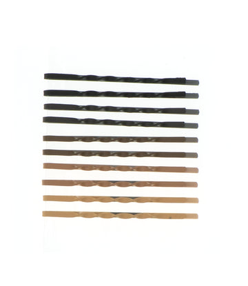 Haarschuifjes beige/bruin/zwart wokkel 10 stuks