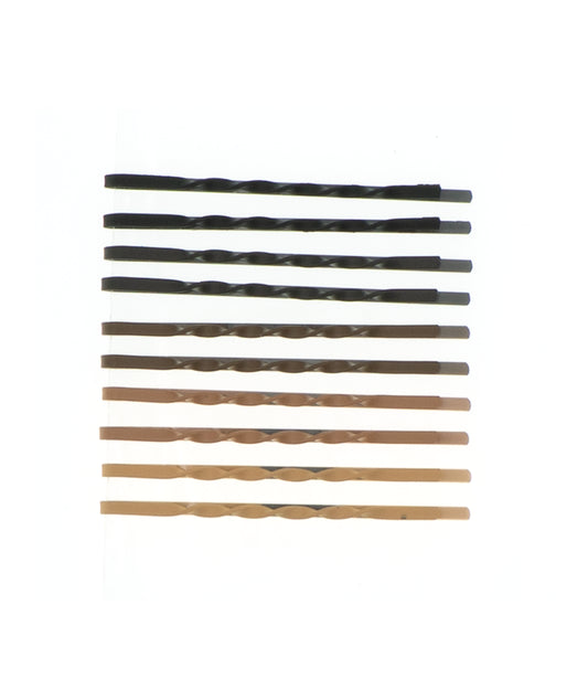 Haarschuifjes beige/bruin/zwart wokkel 10 stuks