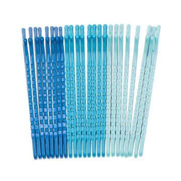 Haarschuifjes drie tinten blauw 24 stuks