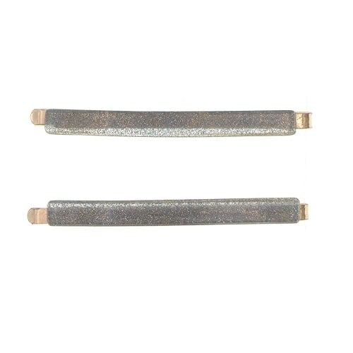 Haarschuifjes grijs glitter