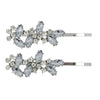 Haarschuifjes zilverkleurig strass steentjes