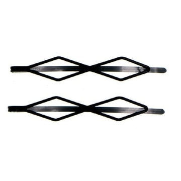 Haarschuifjes zwart geometrisch
