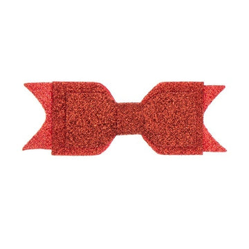 Haarstrikje met glitters in de kleur rood