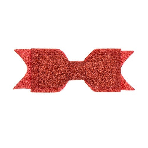 Haarstrikje met glitters in de kleur rood