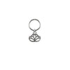 Hair ring met bedel lotus zilverkleurig