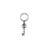 Hair ring met bedel sleutel zilverkleurig