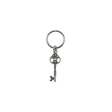 Hair ring met bedel sleutel zilverkleurig