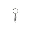 Hair ring met bedel veer zilverkleurig