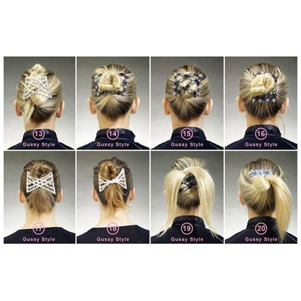 Ez comb bloemen en houten kralen bruin