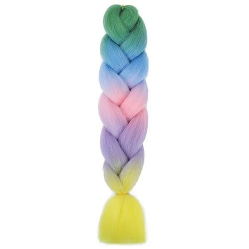 Kanekalon vlechthaar multicolor pastel
