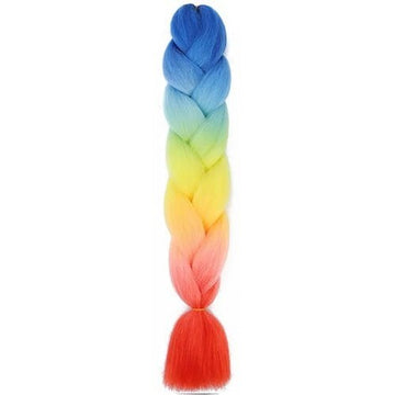 Kanekalon vlechthaar multicolor rainbow