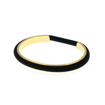 Luxe armband met haarelastiek goudkleurig
