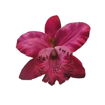 Orchidee haarbloem roze op alligator knipje