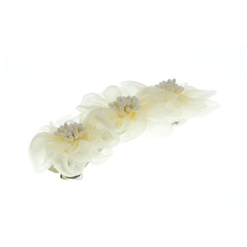 Patentspeld met organza bloemen