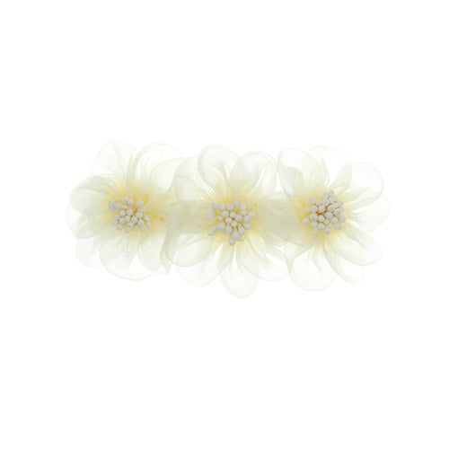 Patentspeld met organza bloemen