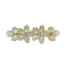 Patentspeld met bloemen goudkleurig