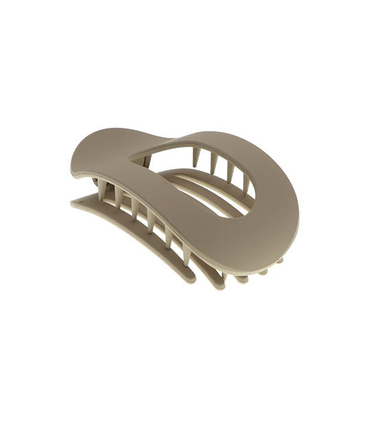 Platte haarklem beige