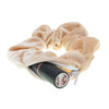 Scrunchie met opbergvakje velvet beige
