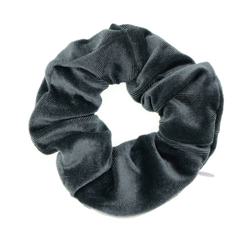 Scrunchie met opbergvakje velvet grijs