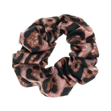 Scrunchie panterprint oud roze