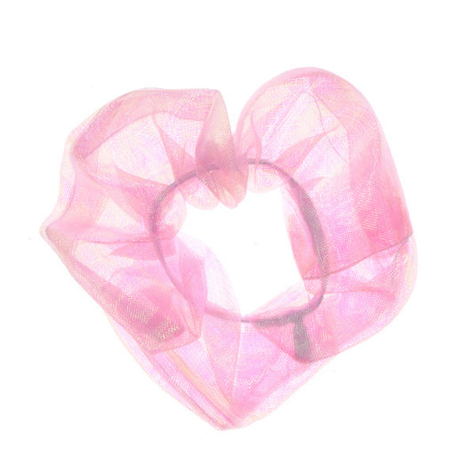 Scrunchie roze parelmoer
