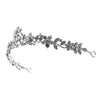 Tiara zilverkleurig bloemen small