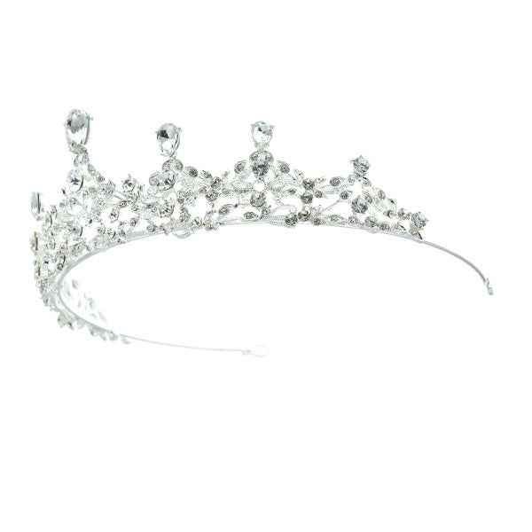 Tiara zilverkleurig kroonjuweel