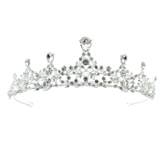 Tiara zilverkleurig kroonjuweel