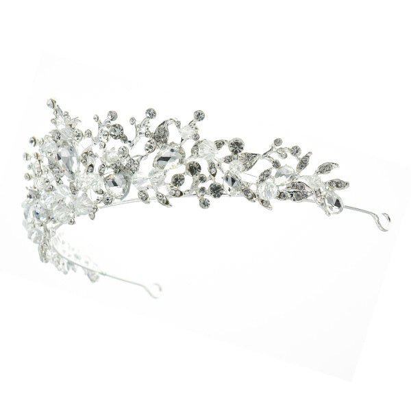 Tiara zilverkleurig twijgen