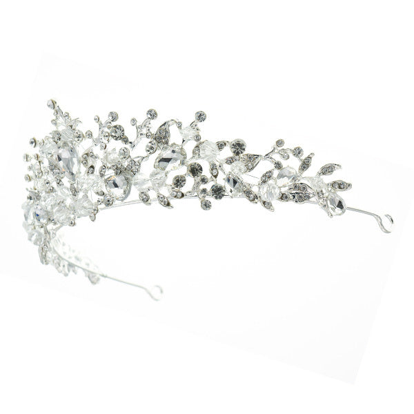 Tiara zilverkleurig twijgen