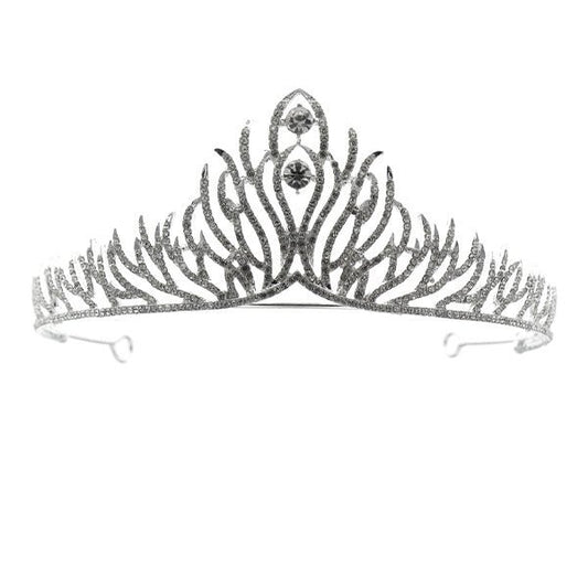 Tiara zilverkleurig verfijnde twijgen