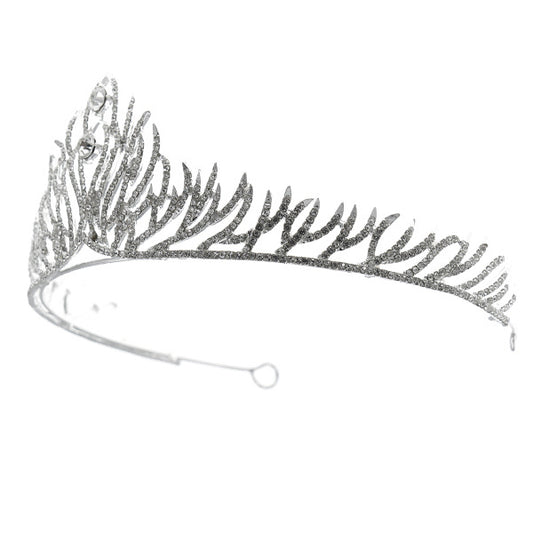 Tiara zilverkleurig verfijnde twijgen