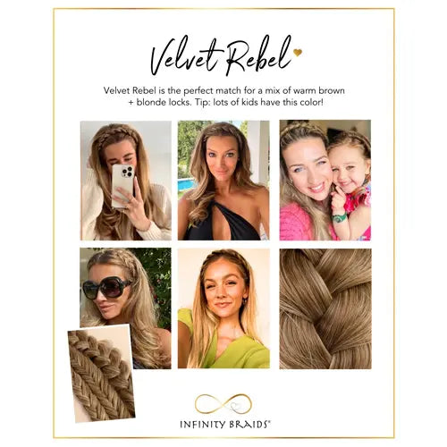 Infinity Braids - vlecht haarband - Jolie - Velvet Rebel