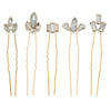 Vintage haarpinnen goudkleurig 5 stuks